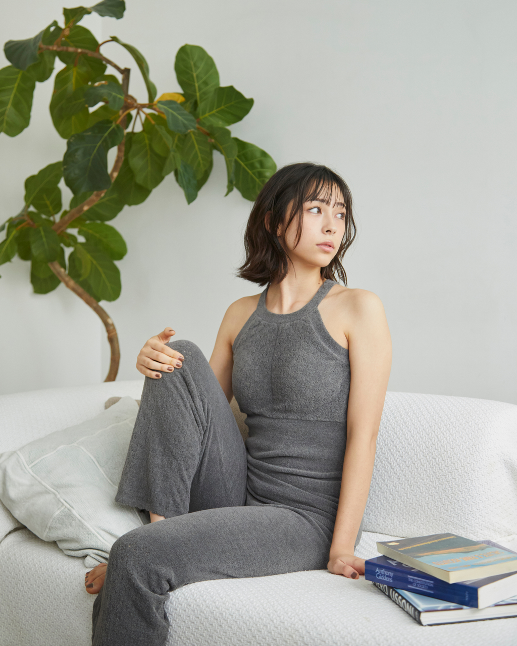 【吸湿発熱】腹巻ホルターネックキャミソール