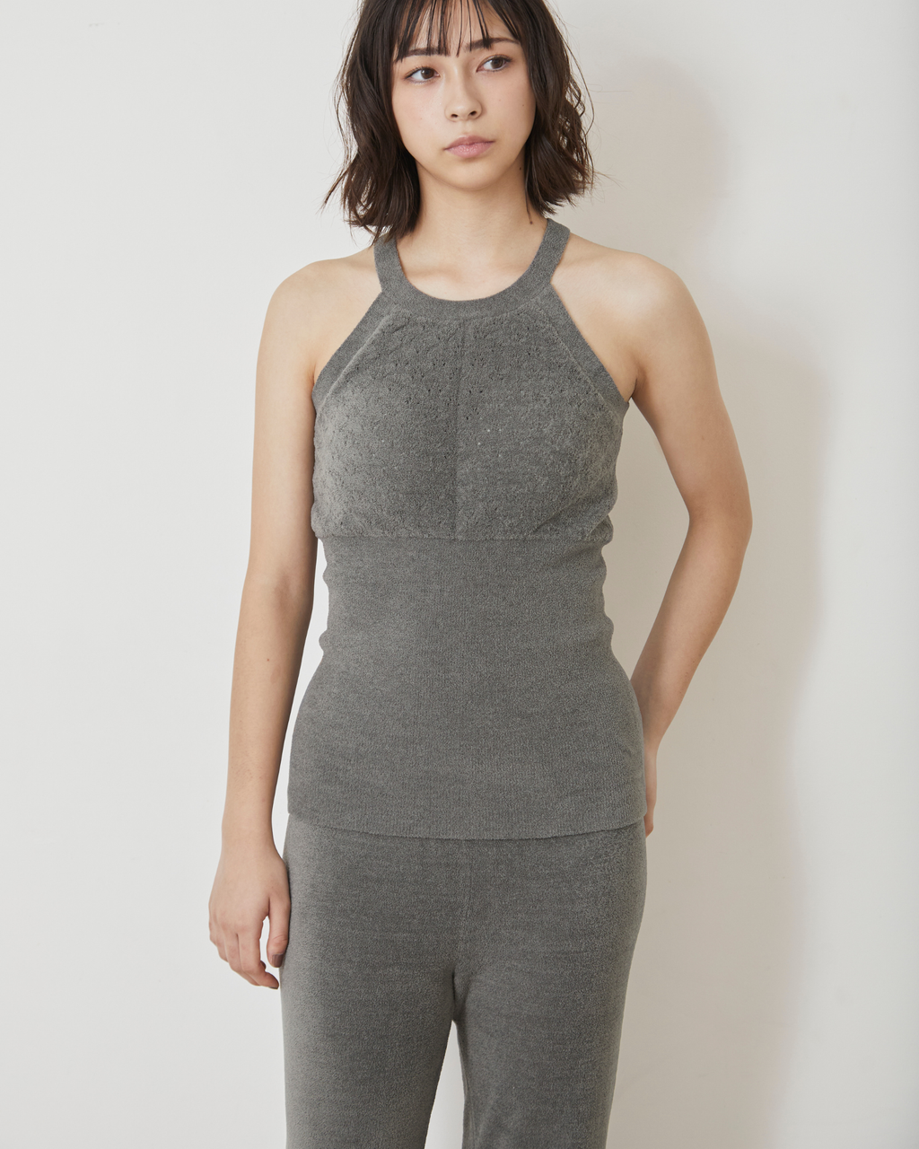 【吸湿発熱】腹巻ホルターネックキャミソール
