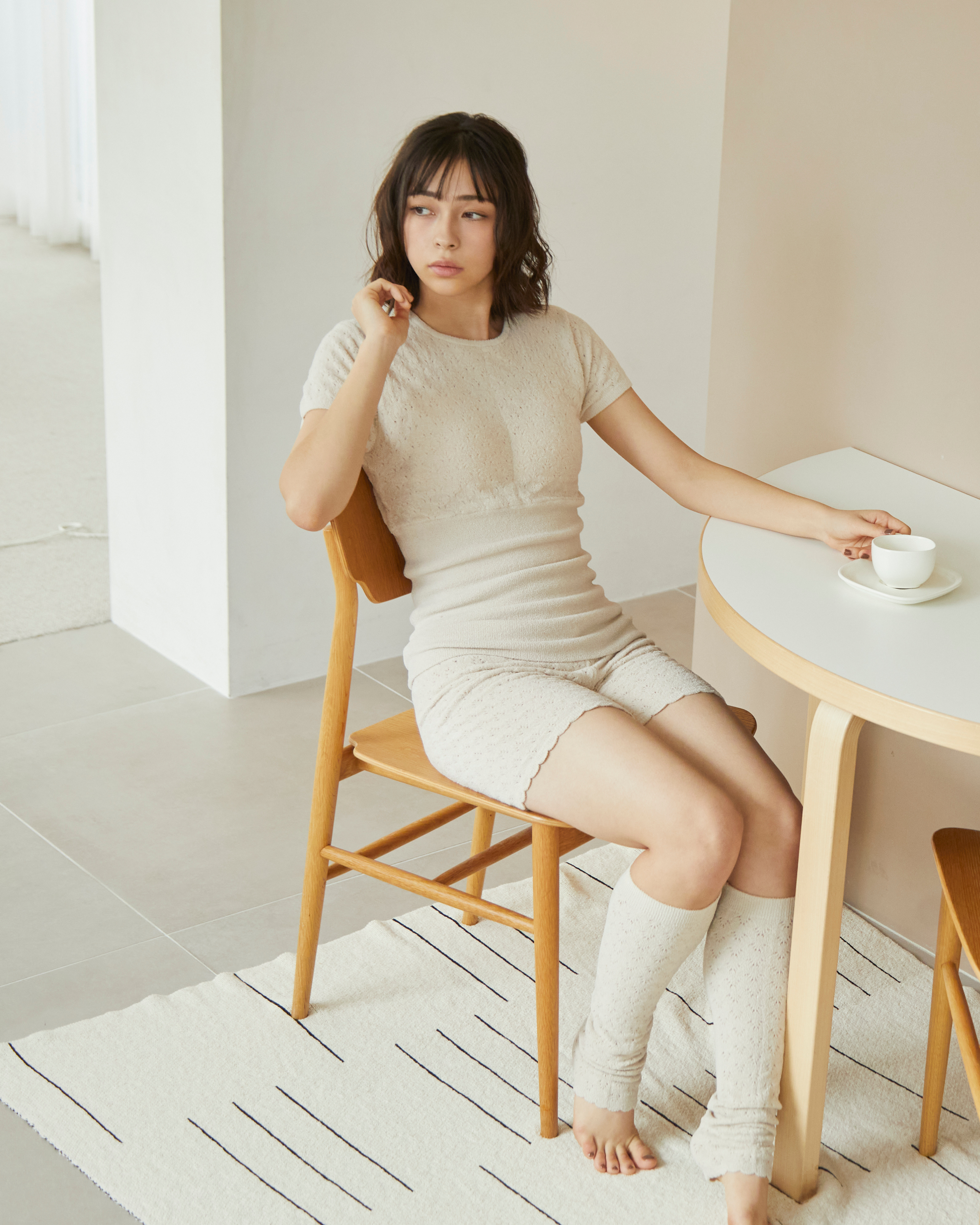 【吸湿発熱】腹巻フレンチスリーブトップス